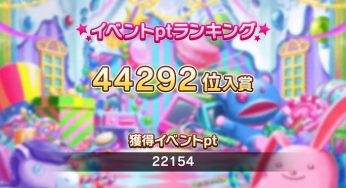 イベント「あんきら！？狂騒曲」60,000位入賞しました。